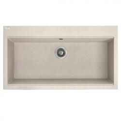 Laveo TAU 9 nagymedencés bézs mosogató helytakarékos szifonnal (OPSRT_4109)