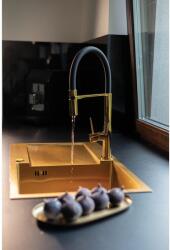 Laveo MARMARA egymed. csepptálcás mosogató, Arany (OPSAM_G11T)