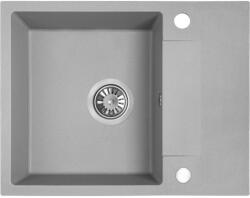 Laveo RIO MINI minicsepptálcás gránit szürke mosogató szifonnal, 56x44x17, 5 cm (OPSBF_513R)