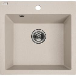 Laveo ALENA bézs egymedencés mosogató helytakarékos szifonnal (OPSRA_410T)