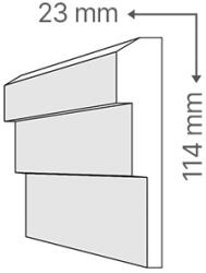 ANRO Kültéri díszléc BR-09 - natúr homlokzati díszítő profil (BR-09)