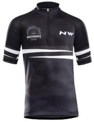 NorthWave Origin Junior rövid ujjú gyerek mez, fekete-fehér, S-es méret