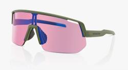 Shimano Technium L (CE-TCNL2) cserélhető lencsés sportszemüveg, MTB, sötét oliva, piros színű lencsével