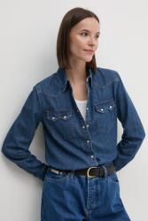 Benetton farmering női, galléros, regular - kék L - answear - 29 990 Ft