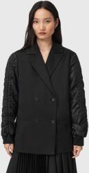 AllSaints zakó LORNA fekete, sima, kétsoros gombolású, W009OD - fekete 38