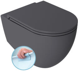 Sapho Isvea Infinity mélyöblítésű Rimless fali kerámia WC csésze 36, 5x53, antracit 10NF02004-2C (10NF02004-2C)