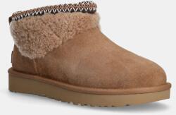 Ugg velúr sportcipő Classic Ultra Mini Maxi Curly - barna Női 38