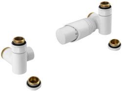  Sapho Bruckner Wicher Eck Combi csatlakozókészlet termosztátos szeleppel, fehér 600.321. 4 (600.321.4)