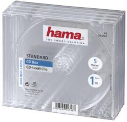 Hama Кутийка за CD/DVD HAMA Jewel Case, прозрачен, 5 бр. в пакет (HAMA-44748) - hits