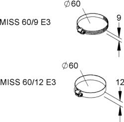 Niedax Clema cu filet melcat MISS 60/12 E3 (MISS60/12E3)