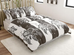  Mikroplüss ágyneműhuzat TIRSO szürke-fehér Ágyneműhuzat mérete: 2 db 70 x 90 cm | 200 x 220 cm