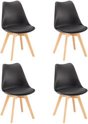 Leziter Silla étkezőszék 4 db fekete színben (DA232AB_4) - platinashop