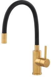 FERRO 1362 - Ferro BZA4BSSG Zumba PVD fekete - arany csaptelep flexibilis kifolyócsővel (1362)
