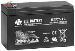BB Battery B. B. Battery 12V 7Ah BPX7-12 T2 Longlife zárt ólomsavas zselés akkumulátor (BB-Battery-BPX7-12-T2)