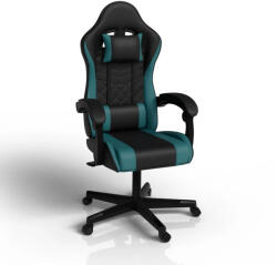 Juskys Scaun de birou HyperSeat - negru/turcoaz