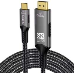  Cablu USB type C la HDMI 8K60Hz/4K144Hz brodat 2m, ku31hdmi27 (KU31HDMI27)