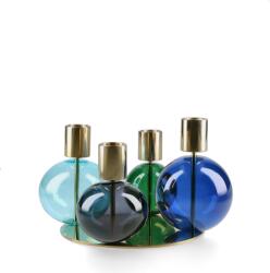 Holmegaard Sfeșnic cvadruplu Bubble pentru lumânare clasică, cu bază (4800582)