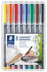 STAEDTLER Alkoholos marker készlet, OHP, 0, 6 mm, STAEDTLER "Lumocolor 318 F", 8 különböző szín (318 WP8) - mystock