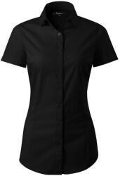 MALFINI Női rövid ujjú galléros ing Flash - Fekete | 2XL (2610117)
