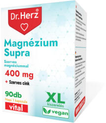 Dr. Herz MAGNÉZIUM SUPRA 400 MG + SZERVES CINK - 90 db étrend-kiegészítő kapszula - Dr. Herz (970)