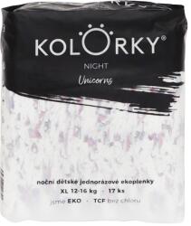 Kolorky Night öko éjszakai pelenka unikornis, XL (12-16kg), 17db