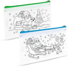  Színezhető tolltartó - 4 filccel - 21 x 12 cm - 2 féle (57319B)