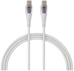 Kábel Qualo Transparent - Type-C / Type-C (USB-C) kábel 60W, 1, 5m