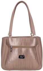 Karen bézs erezett / hullámmintás rostbőr női válltáska 9388 armana