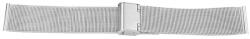  Karóra csat, acél, fonott (mesh) dizájn, ezüst színű, 20 mm (7120-0)