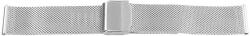  Karóra csat, acél, fonott (mesh) dizájn, ezüst színű, gyorskioldós, 20 mm (7139-0)