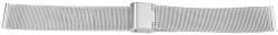  Karóra csat, acél, fonott (mesh) dizájn, ezüst színű, 18 mm (7120-8)