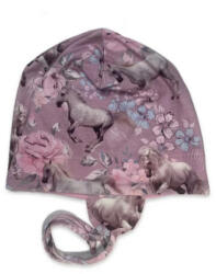  Minimanó Pamut sapka (42) - rózsaszín virágos
