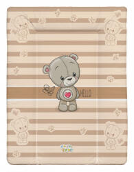  Babastar puha pelenkázó lap 50*70 cm - Drapp szivecskés maci