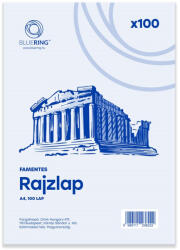 BLUERING Rajzlap A4, famentes fóliázva Bluering® 100 ív/csomag, - delfinbuvar