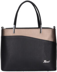 Karen rostbőr női táska D 444 fekete bronz