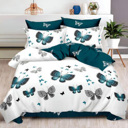 EmonaMall Двулицево спално бельо с ластик EmonaMall, 6 части - Модел S13625 (S13625-66666e)