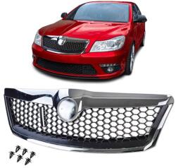 Skoda Octavia II 1Z Facelift 2009-2013 króm - fekete RS stílusú hűtőrács