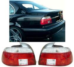  BMW E39 1995-2000 limousine piros fehér kristály burás hátsó lámpa pár
