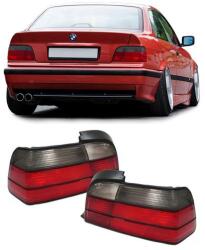  BMW E36 coupe cabrio piros fekete füst kristály burás hátsó lámpa pár