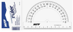 MFP Szögmérő 180 Fokos 12, 5 cm Átlátszó Műanyag (MFP5310120)