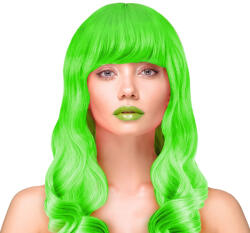 PartyPal Paróka, hosszú, hullámos, neon zöld
