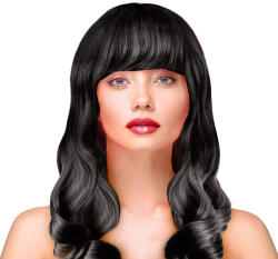 PartyPal Paróka, hosszú, hullámos, fekete