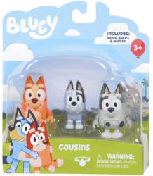 Moose Bluey: Set de joacă verișori - Bingo, Muffin, Socks (BLU13040) Figurina