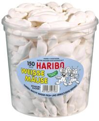 HARIBO Tégelyes Fehér Egerek Habcukor 1050g (150Db)