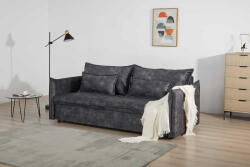 Nathalie Stílusos 3 személyes ágyazható kanapé Nathalie 215 cm szürke bársony