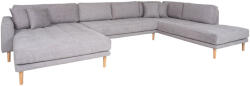 Arden XXL Lounge Sofa U alaku ülőgarnitúra 370 cm szürke - balos