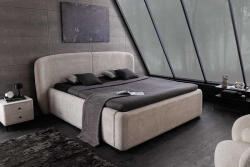 Lunara Design ágy Lunara 180x200cm szürkés bézs bouclé