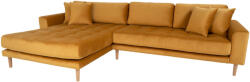 Arden Lounge Sofa sarok ülőgarnitúra 290 cm mustársárga bársony - balos