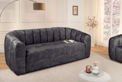Kalei Stílusos 3 személyes kanapé Kalei 200 cm antracit bársony