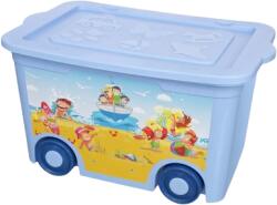 Elif Plastic Tárolódoboz kerékkel Gyerek mintás több színben Szín: Kék